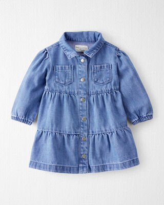 Product image 1 of Baby Girl Organic Cotton Chambray Dress