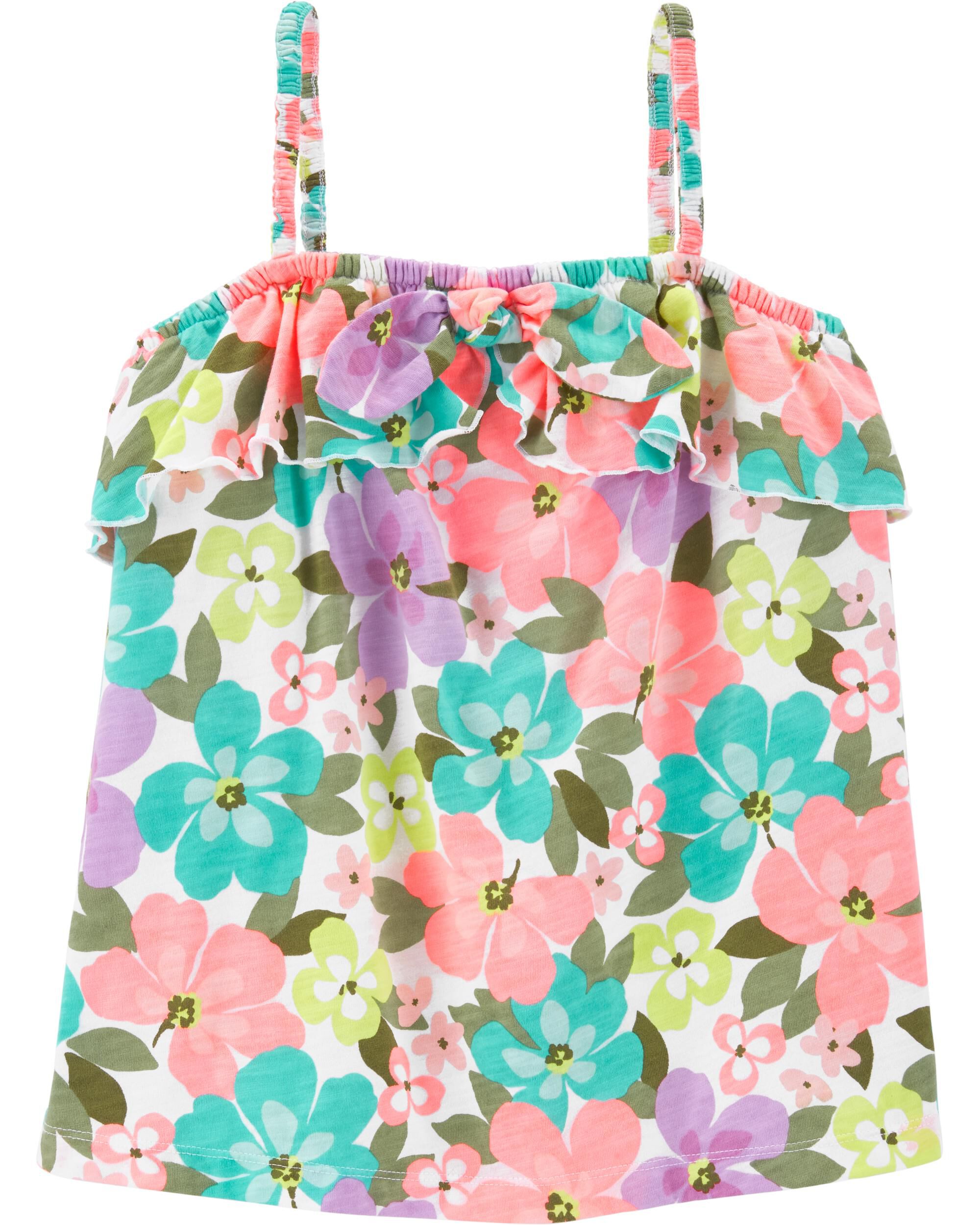 Carters Girls 2T-8 Tie Front Tank