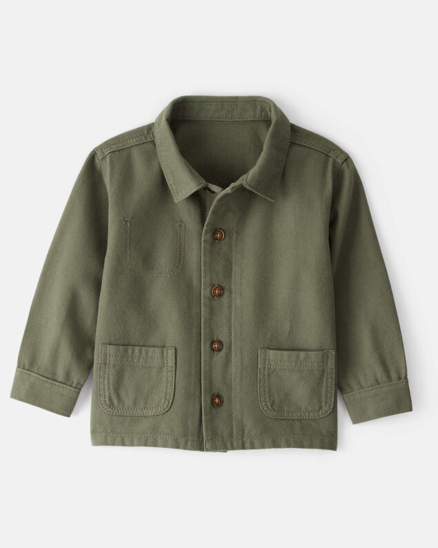 Product image 1 of Toddler Boy Herringbone Long-Sleeve Fashion Jacket - Olive