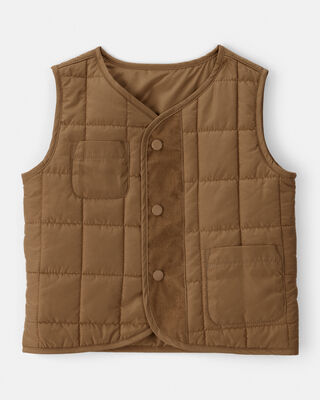 Product image 1 of Toddler Boy Sleeveless Puffer Vest - Brown