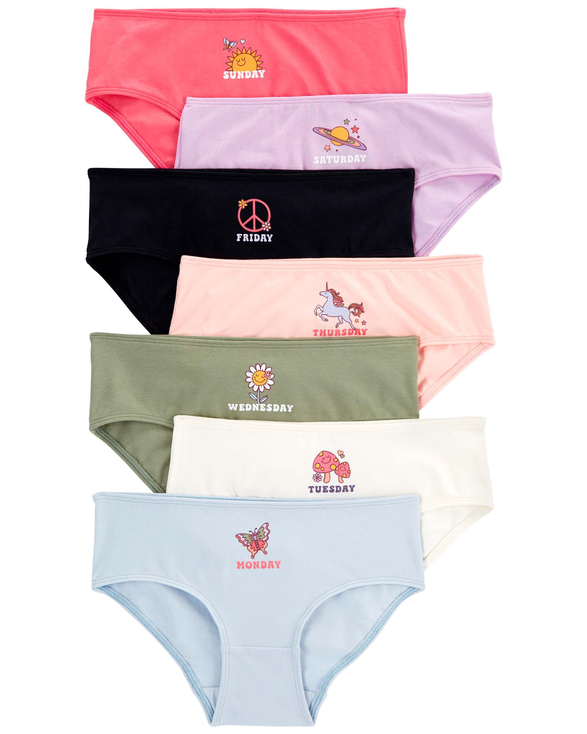 新しく着き of Day 7-Pack Kid the Underwear Cotton Stretch Hipster Week キッズ&ベビー