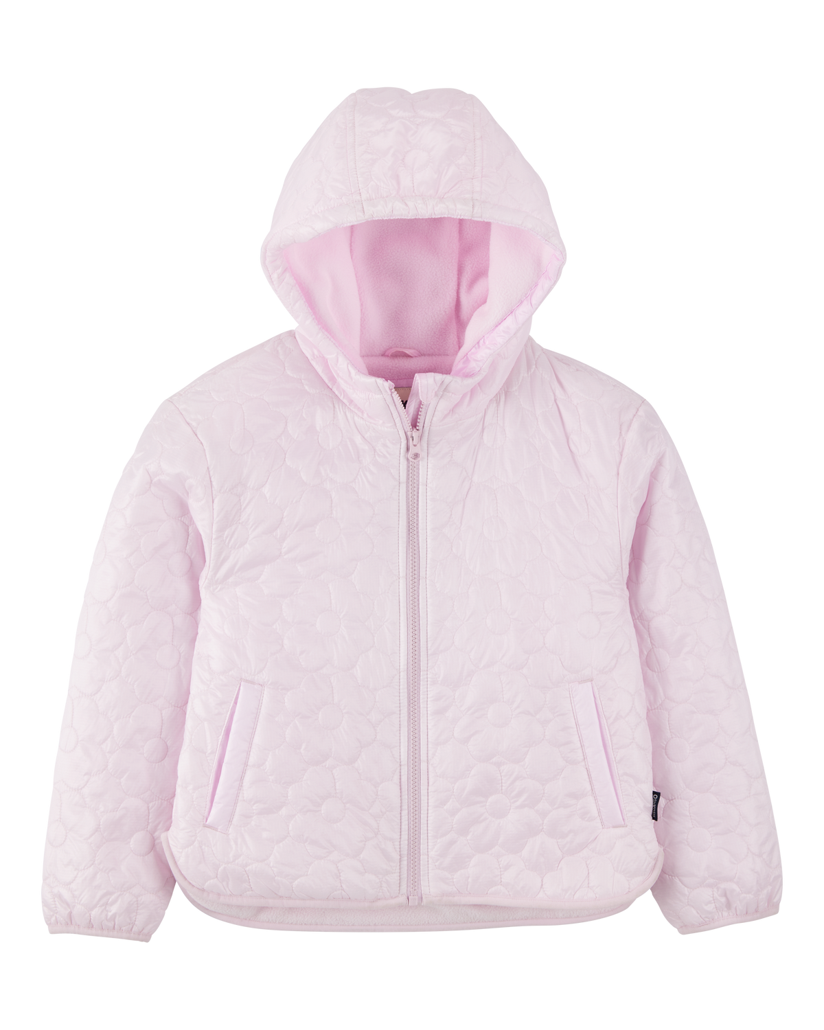Girls Floral Quilted Midweight Jacket - Pink - OshKosh