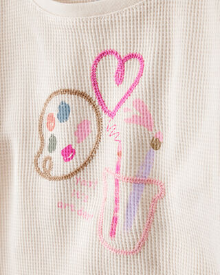 Product image 2 of Baby Girl Arts & Crafts Short-Sleeve Top - White