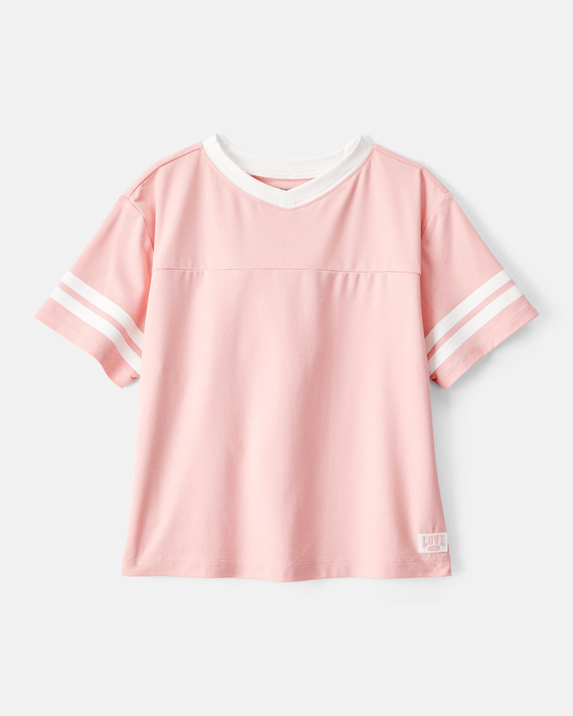 Girls Short-Sleeve Jersey Top - Pink