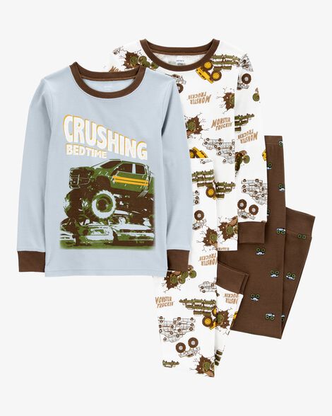  Product image 1 of Kid 4-Piece Monster Truck 100% Snug Fit Cotton Pajamas