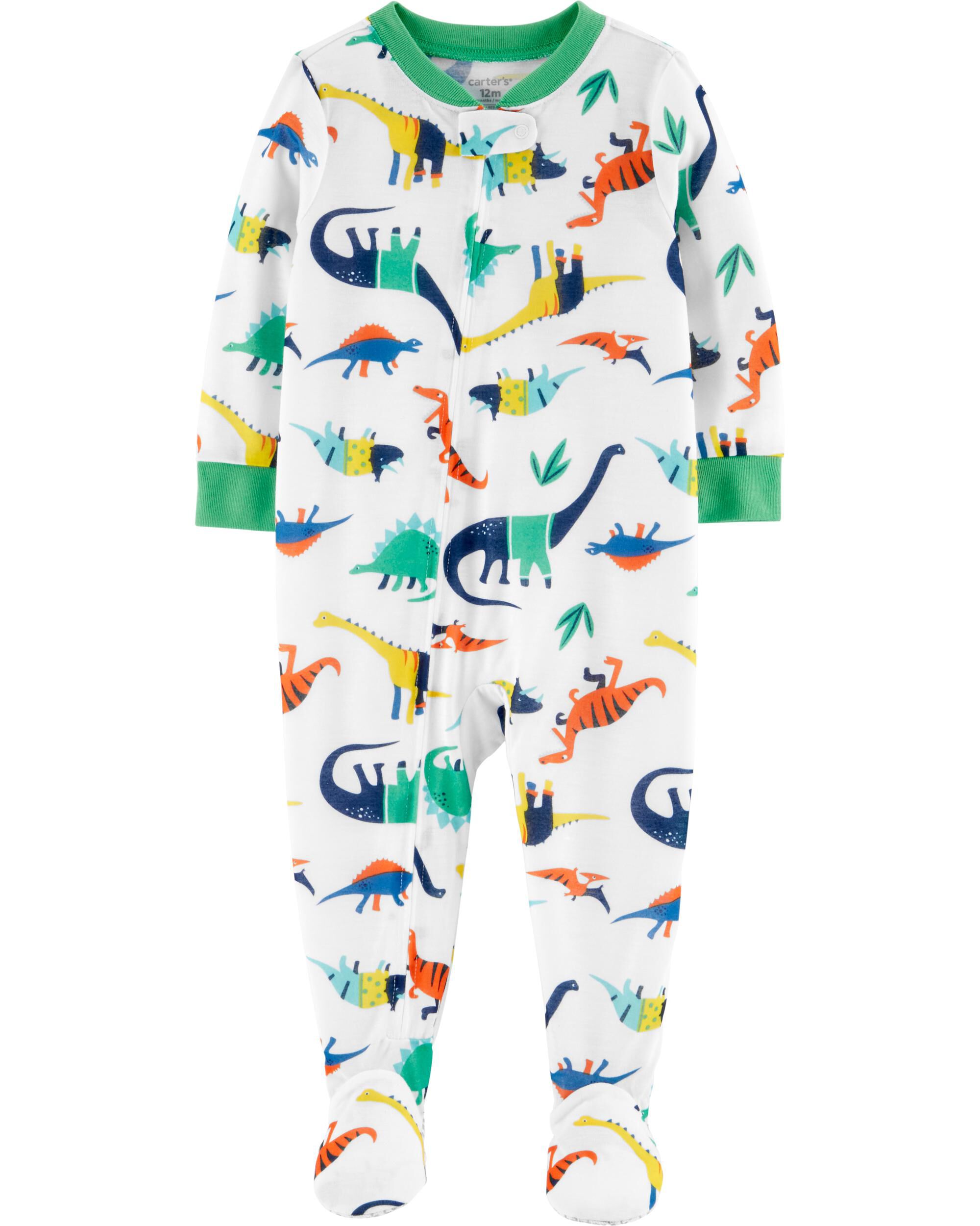 1-Piece Dinosaur Poly Footie PJs 