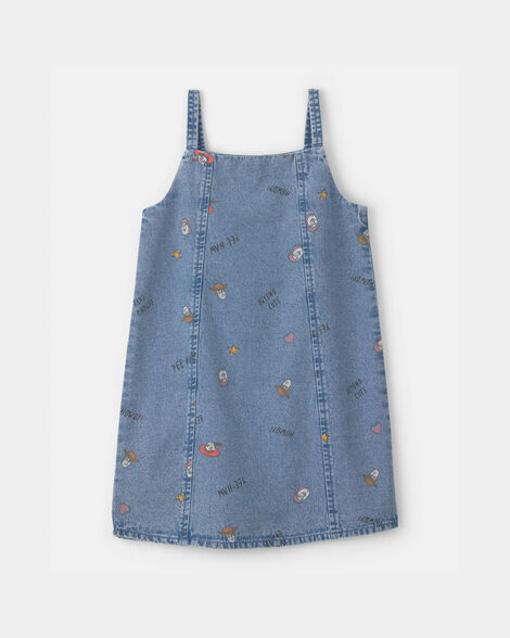 toddler girl pixar© toy story chambray dress - medium wash