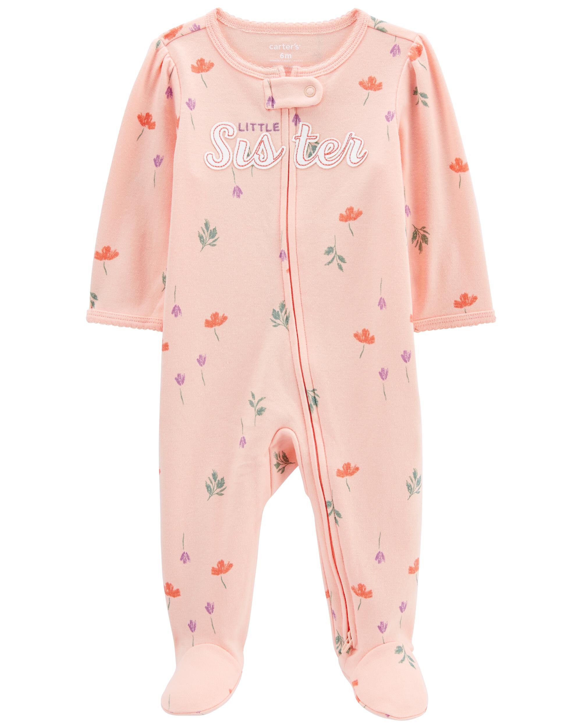 Baby Little Sister 2 Way Zip Cotton Sleep Play Pajamas Carter s Carter s