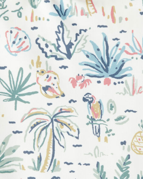 Product image 4 of Toddler Girl Recycled Tropical Print Swimsuit