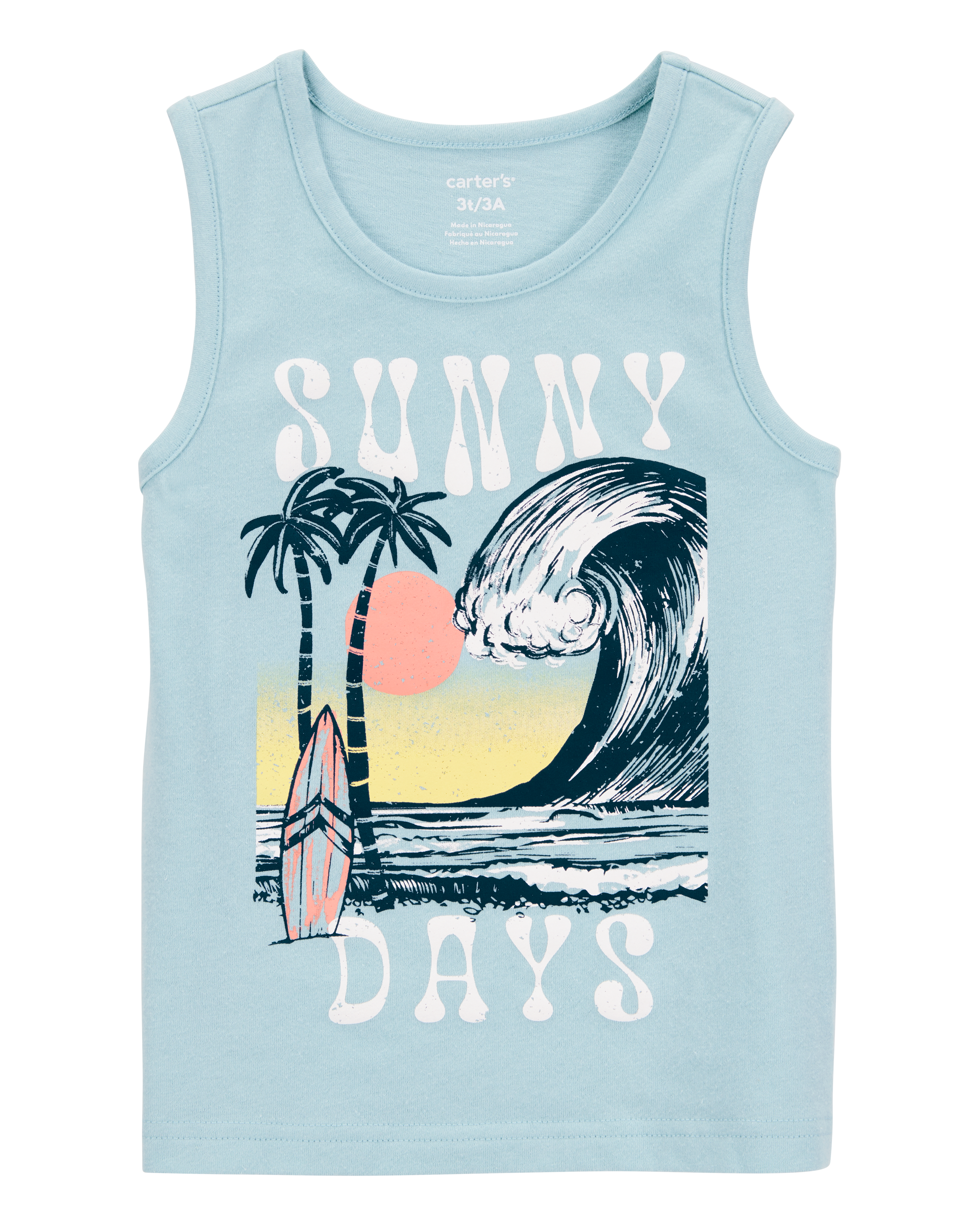 Baby Wave Graphic Tank - Blue