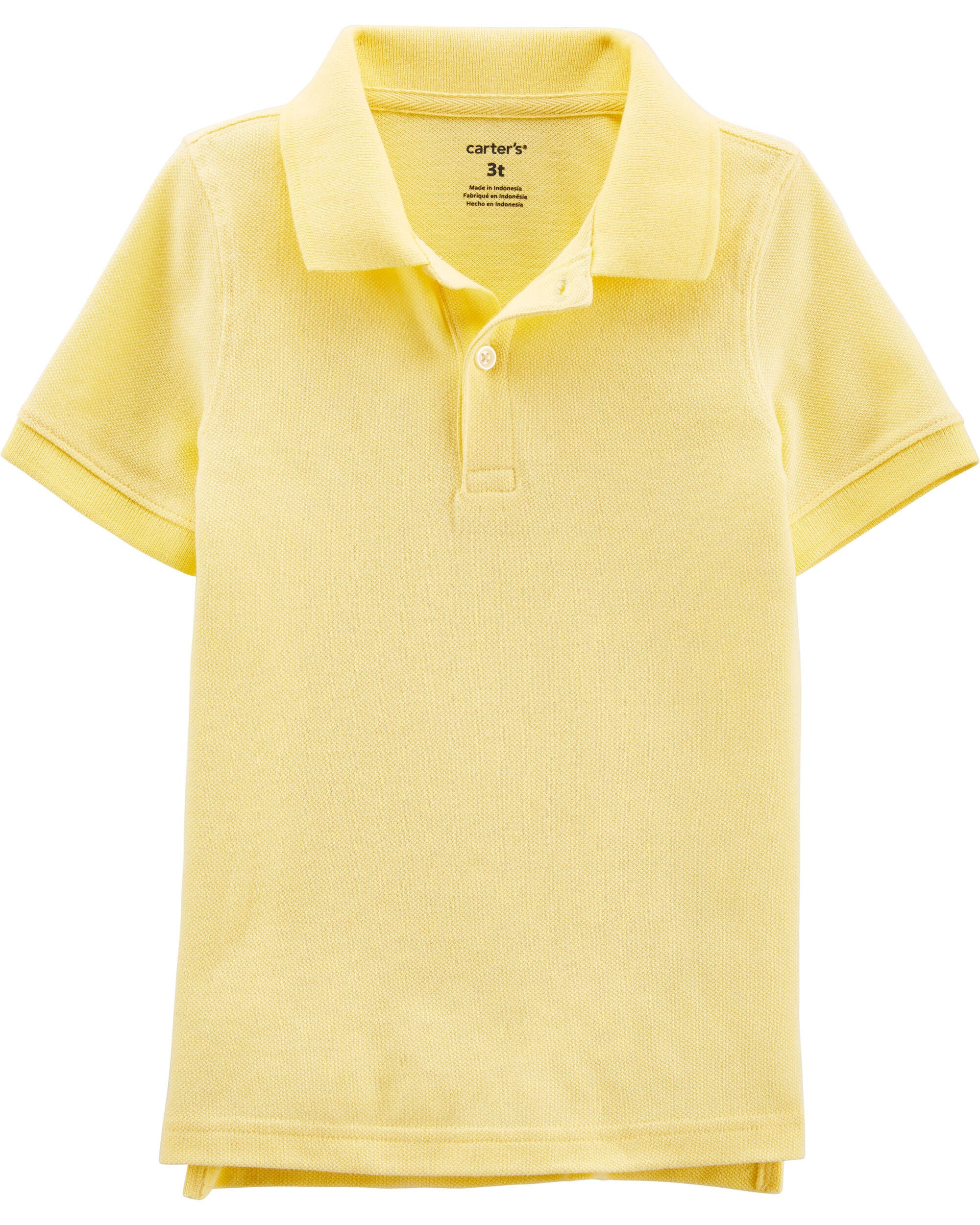 Yellow collared shirt toddler top