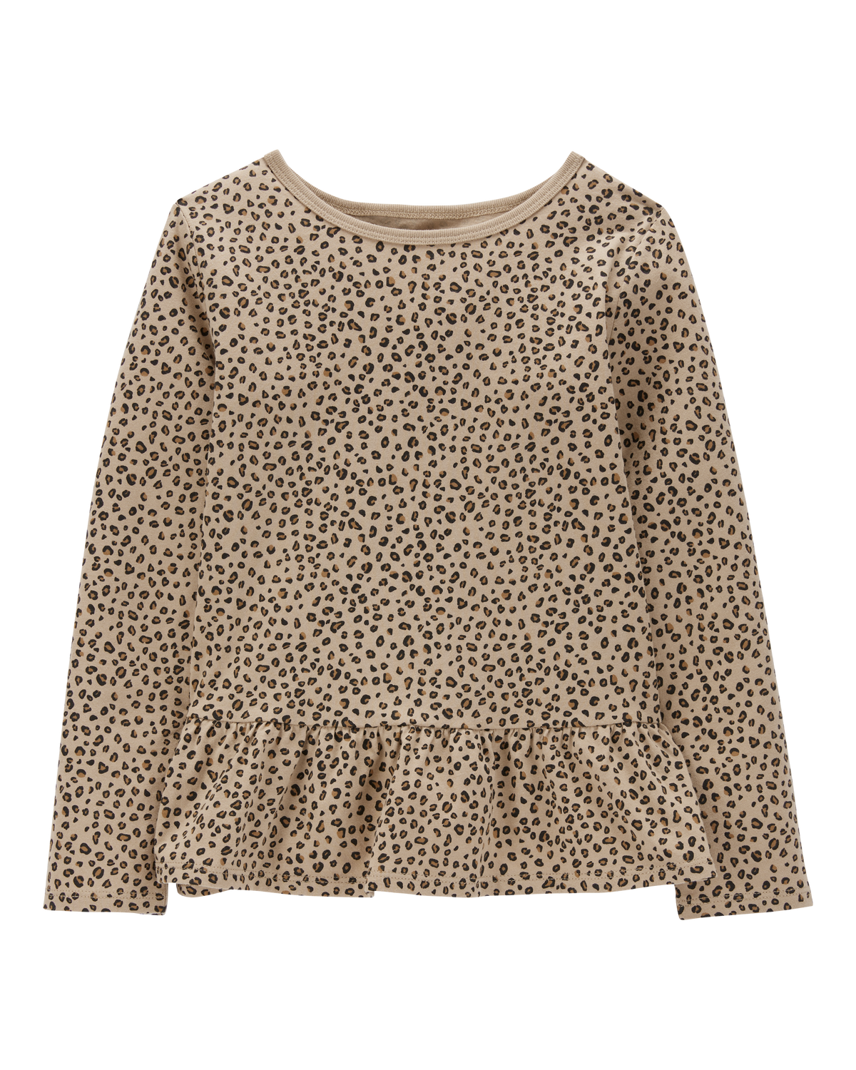 Kid Leopard Peplum Top
