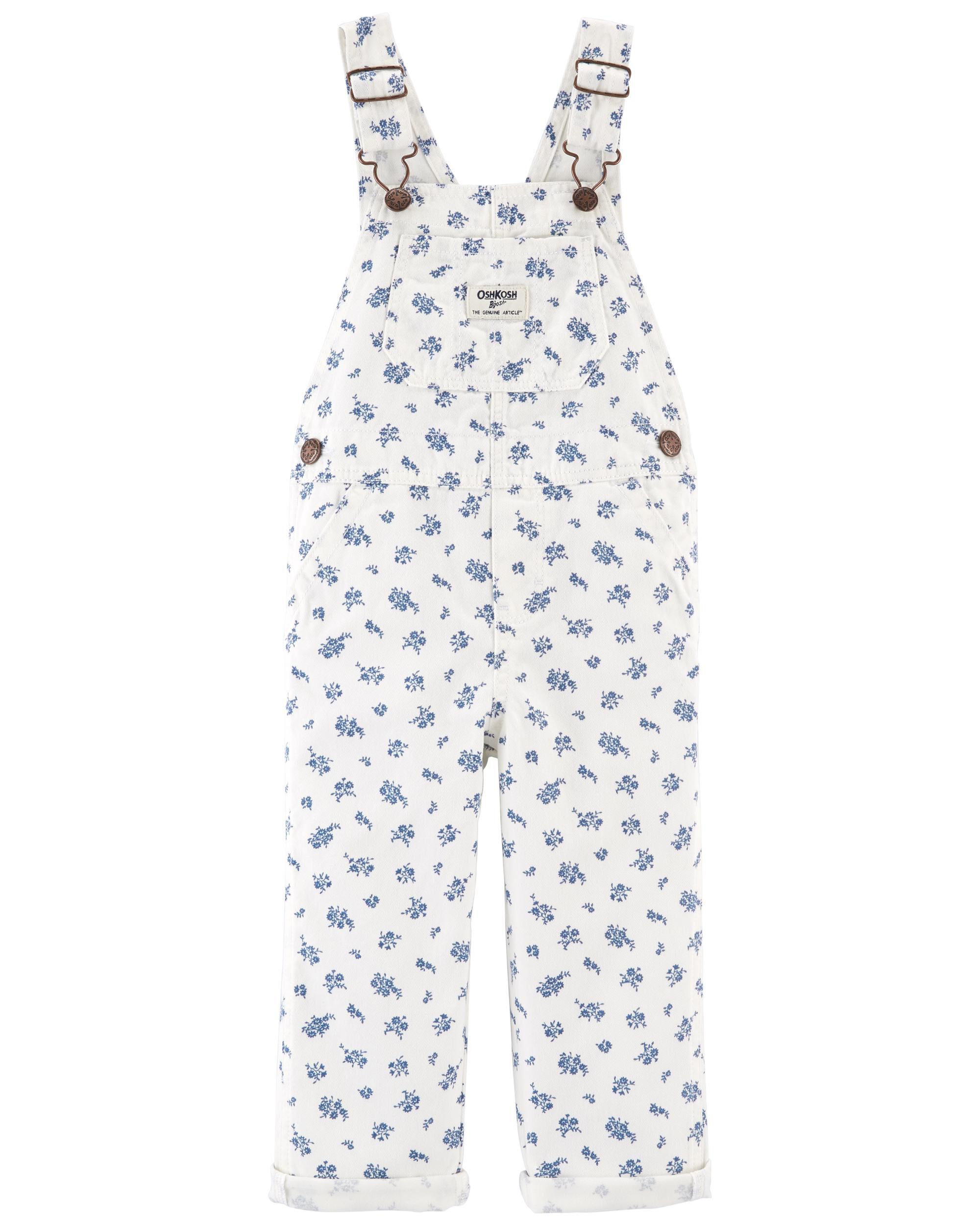 White floral overalls clearance