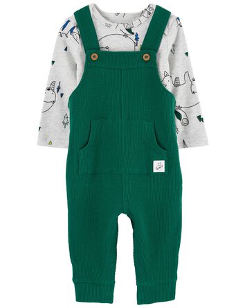 Baby 2-Piece Long-Sleeve Bodysuit & Thermal Coverall Set