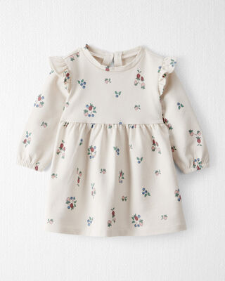 Product image 1 of Baby Girl Organic Cotton French Terry Dress in Berry Blossom Print