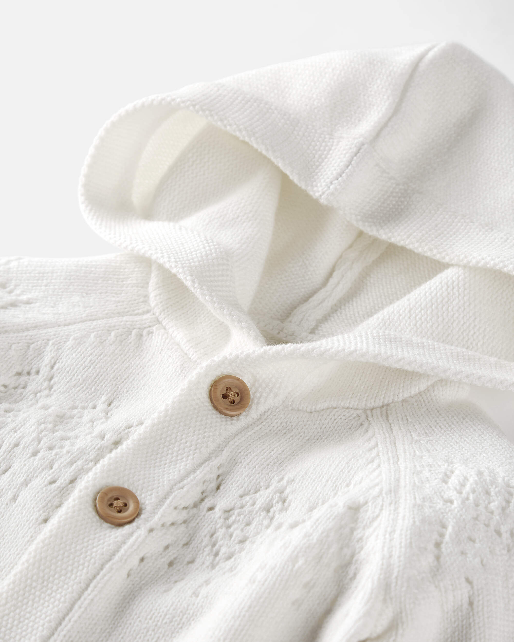 Baby Organic Cotton Sweater Knit Pointelle Jumpsuit