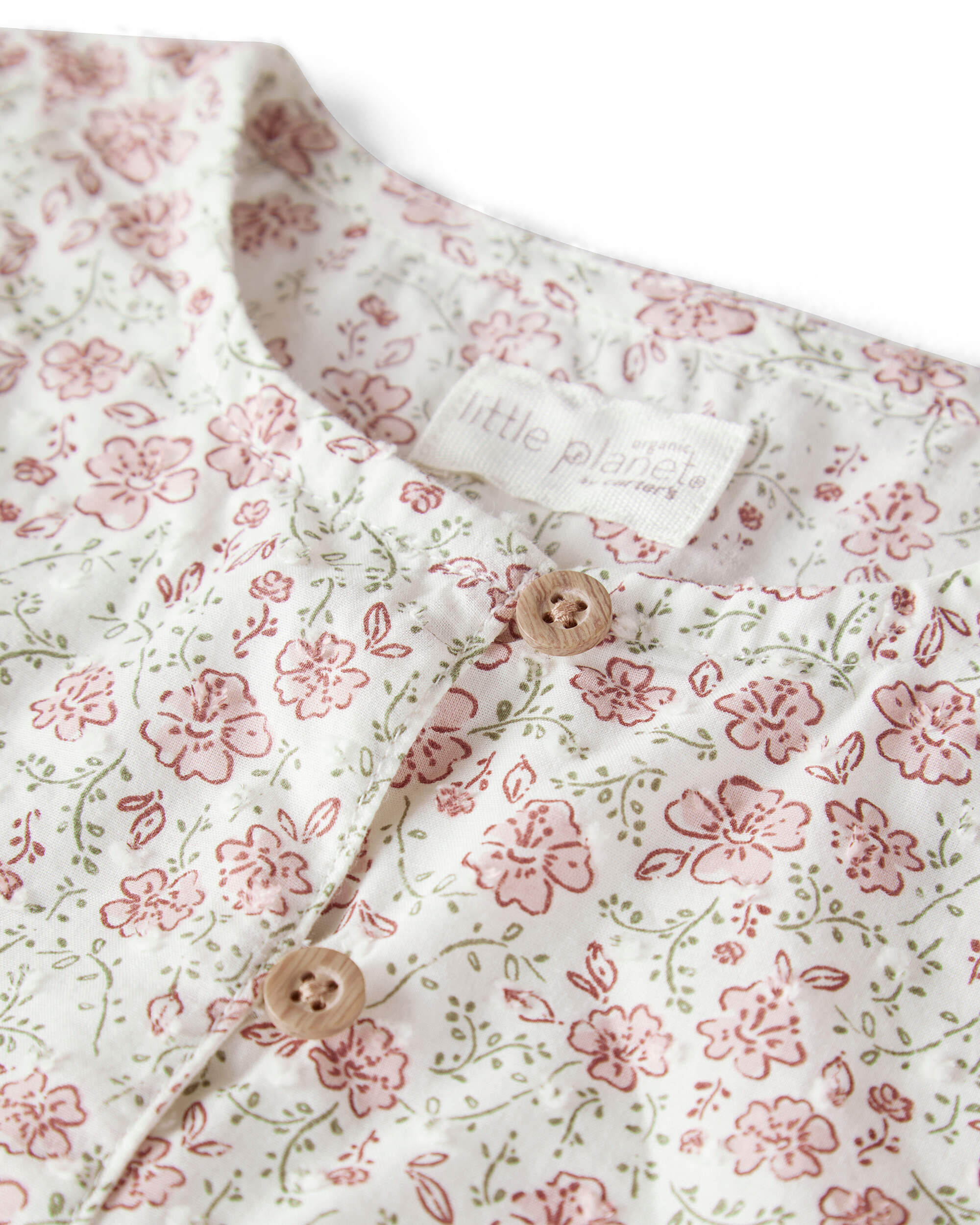 Toddler Girl Organic Cotton Dress in Prairie Blossom Print