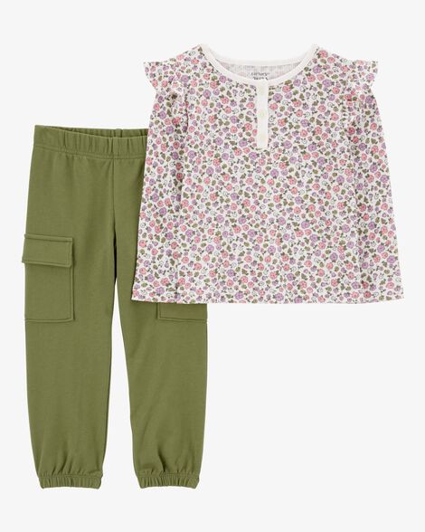  Product image 1 of Toddler 2-Piece Floral Top & Pant Set