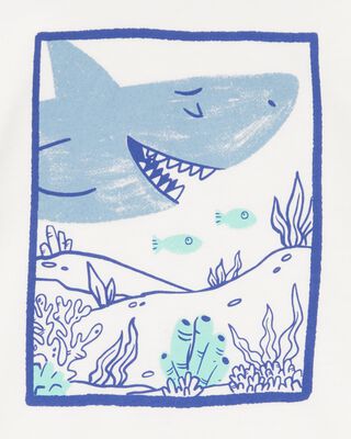 Product image 2 of Toddler Shark Short-Sleeve Graphic Tee - Ivory