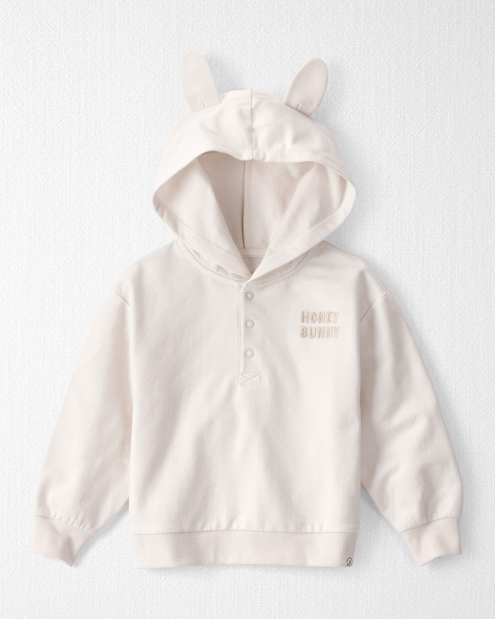 Little Planet Toddler Organic Cotton Honey Bunny Hoodie 2T Batter Cream 12$