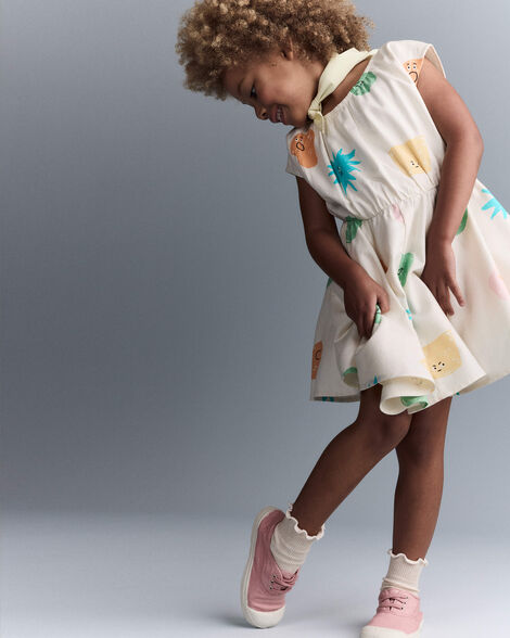 Toddler Girl Avenue Twirl™ Dress in Character Print - Cream