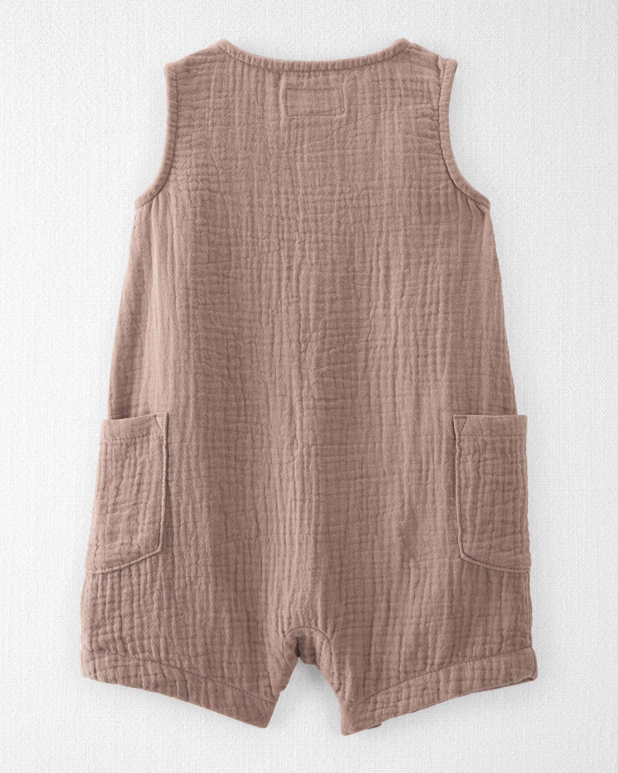 Little Cotton Clothes Little Blue Check Organic Meg Romper