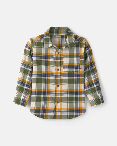 Toddler Boy Plaid Long-Sleeve Button-Down Shirt