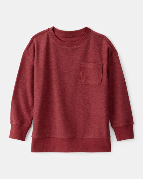 Product image 1 of Boys French Terry Pullover Sweatshirt - Burgundy