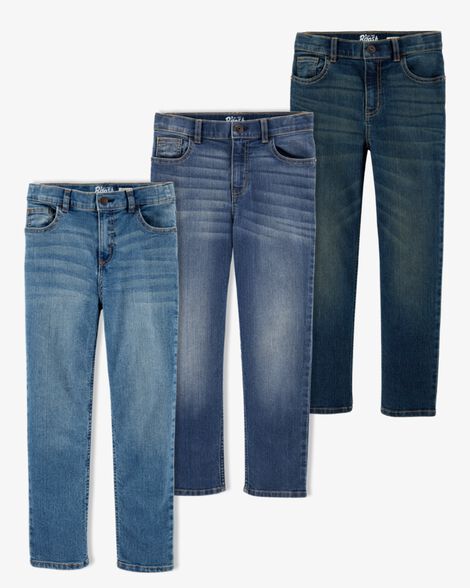  Product image 1 of Kid 3-Pack Multi-Wash Straight-Leg Jeans Set