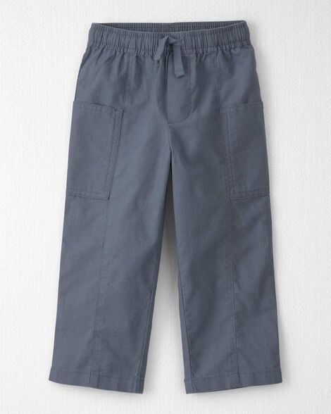 Toddler Boy Relaxed Linen Pants Made with Organic Cotton