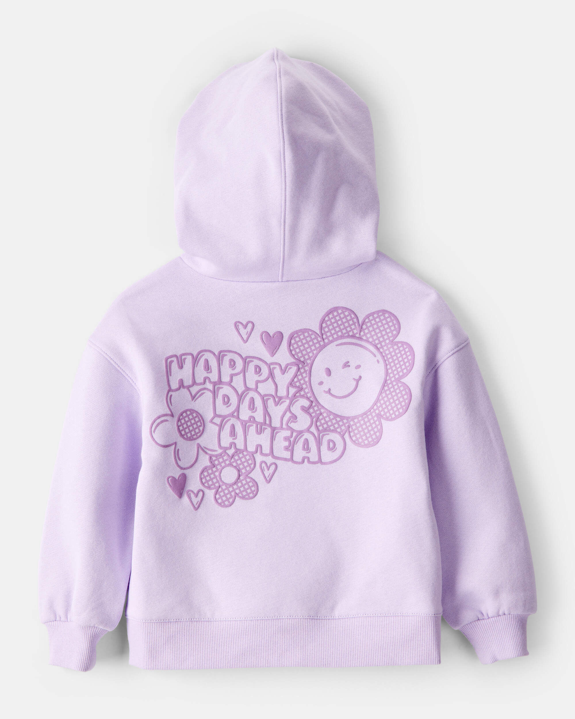 Toddler Girl 2-Piece DayDream Fleece Flower Graphic Long-Sleeve Hoodie & Pant Set - Purple