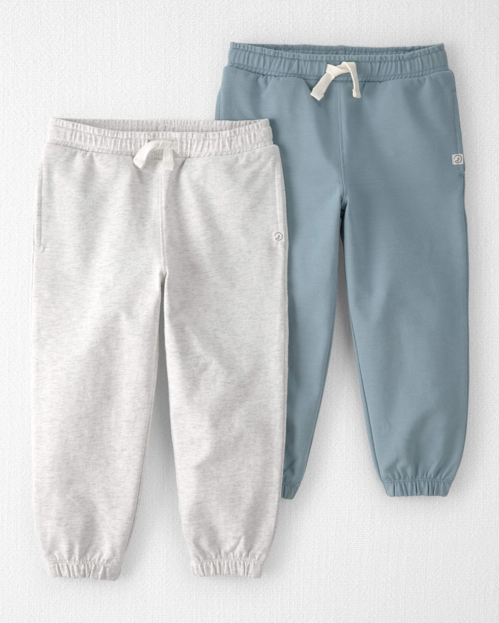 Little Planet Toddler 2-Pack Organic Cotton French Terry Sweatpants 2T Blue Creek Heather Grey 25$
