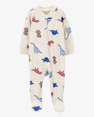 Product image 1 of Baby Dinosaur 2-Way Zip Thermal Sleep & Play Pajamas