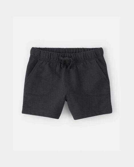 toddler boy french terry shorts - black