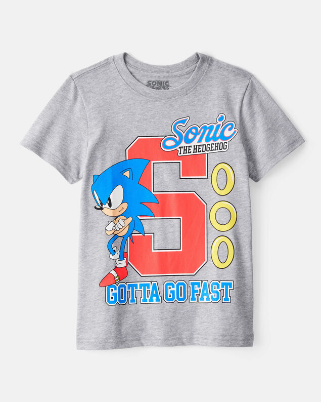 Product image 1 of Boys Sonic The Hedgehog Short-Sleeve Graphic Tee - Grey