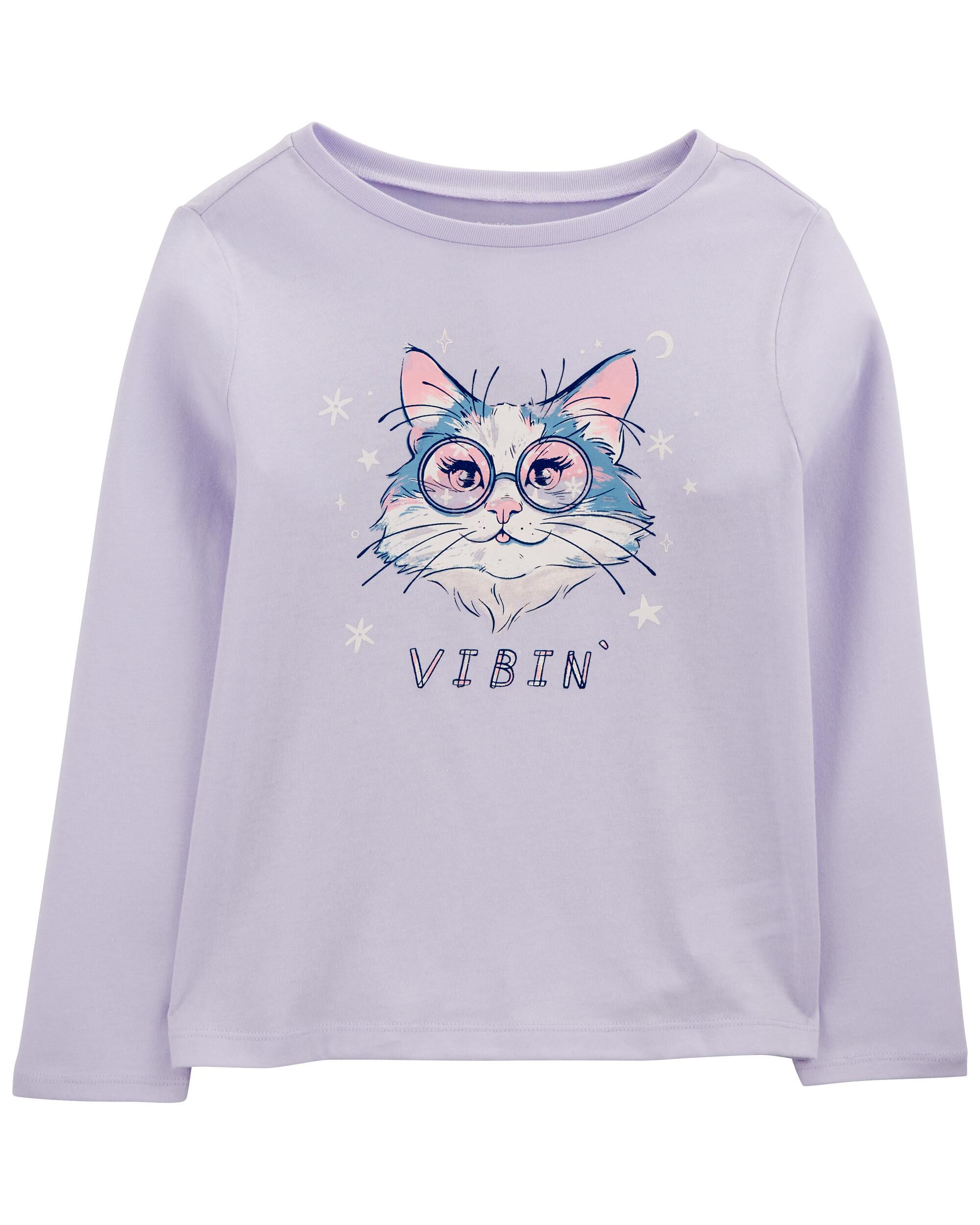 Vibin Long Sleeve Graphic Tee Purple OshKosh Carter s