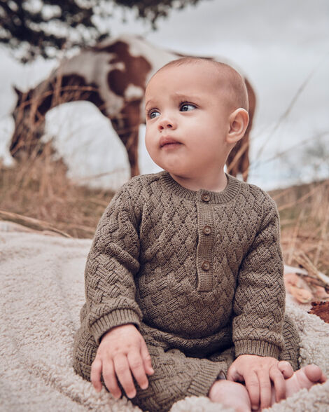 Product image 4 of Baby Organic Cotton Sweater Knit Jumpsuit