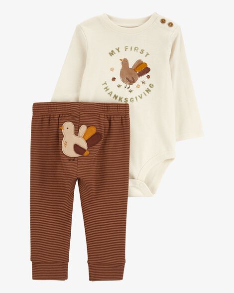  Product image 1 of Baby 2-Piece My First Thanksgiving Bodysuit Pant Set