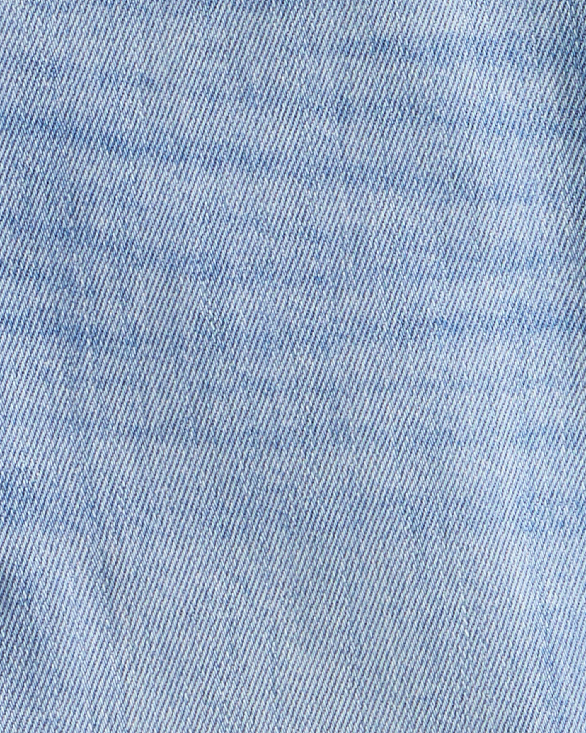 Girls Denim Midi Skirt - Blue