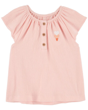 Toddler Ice Cream Crinkle Jersey Top