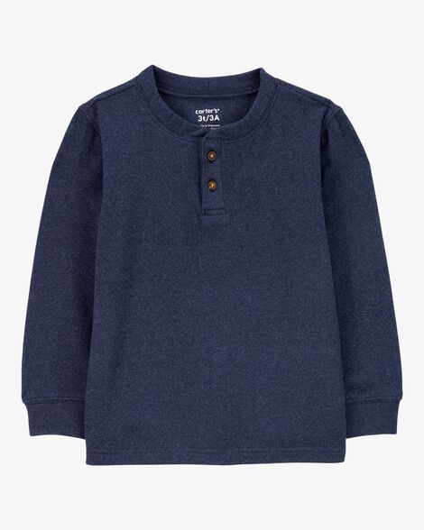Product image 1 of Toddler Drop Needle Long-Sleeve Henley Tee