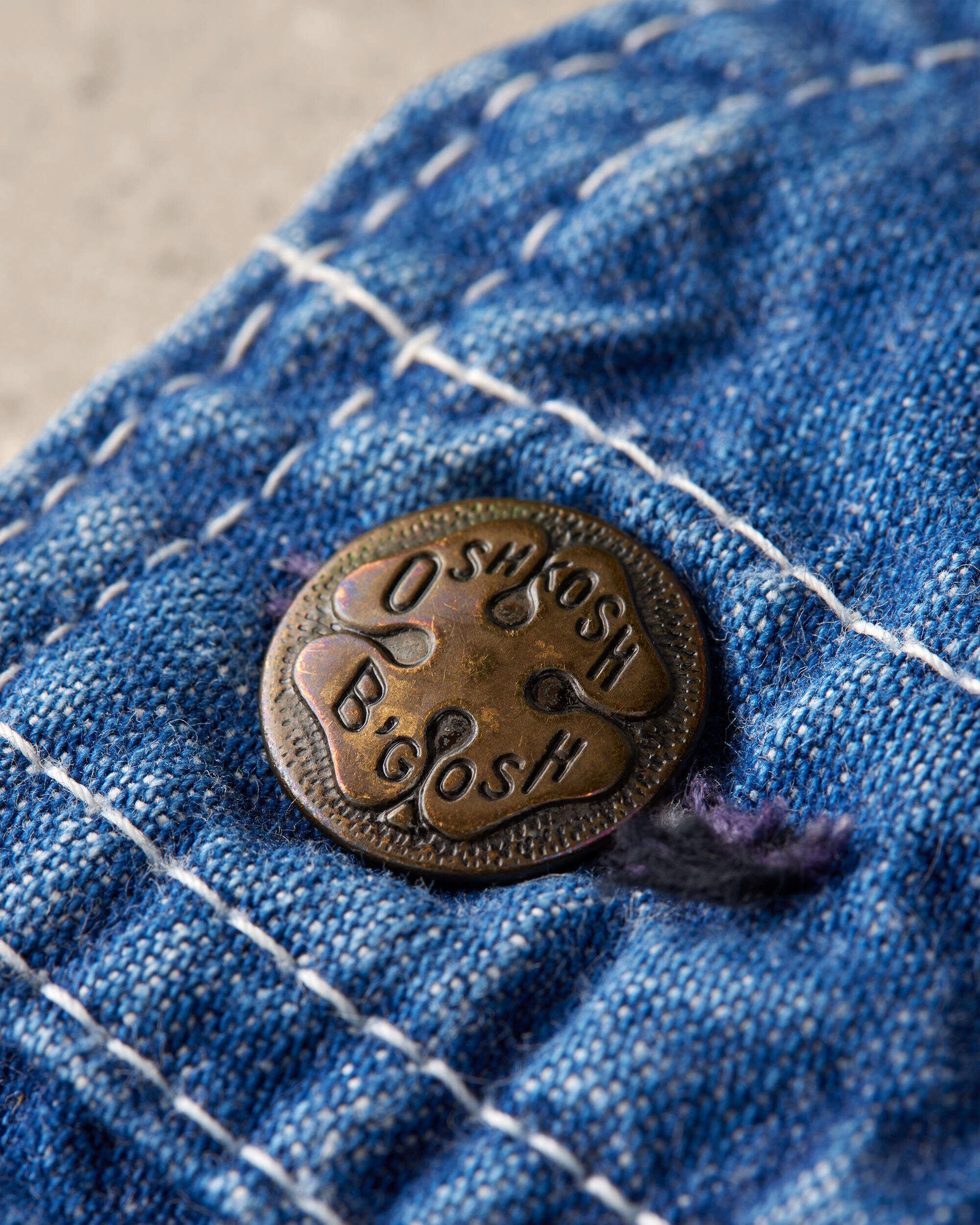 Toddler 2T Vintage Medium Wash Denim Overalls from the OshKosh Archive Release, circa 1980s
