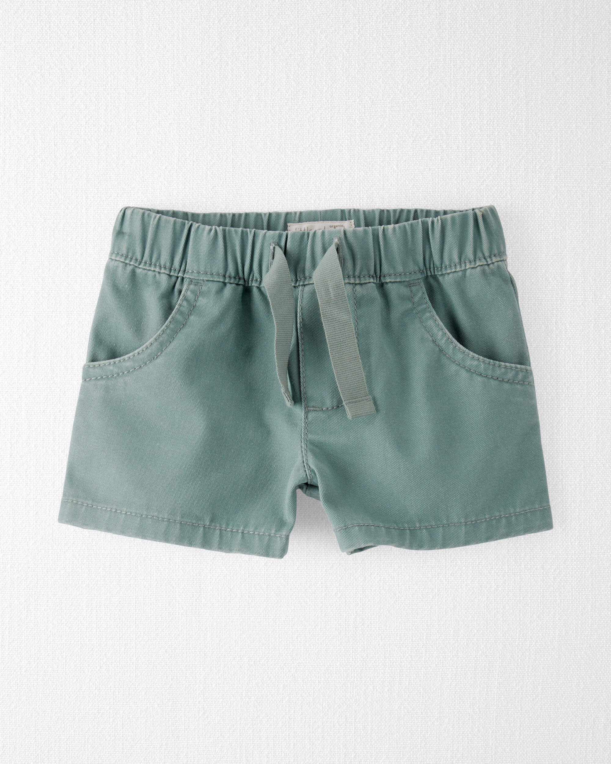 Baby Organic Cotton Drawstring Shorts in Green Little Planet Carter s