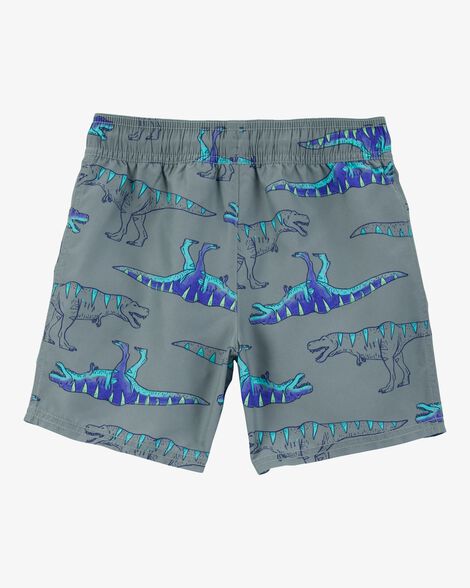 Product image 2 of Boys Dinosaur Swim Trunks - Grey