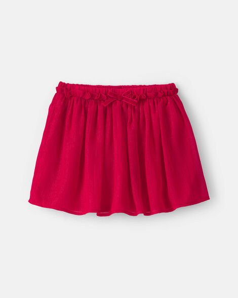 toddler girl holiday skort - red