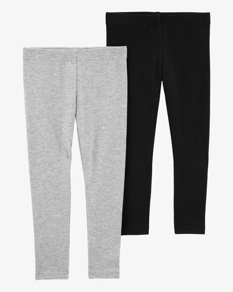  Product image 1 of Toddler 2-Pack Black & Grey Leggings