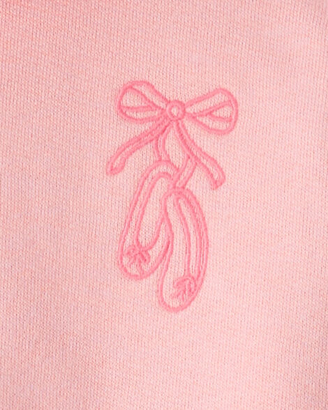 Product image 4 of Toddler Girl 2-Piece Ballet Long-Sleeve Hoodie & Pant Set - Pink