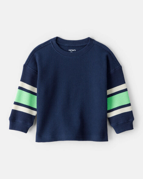 baby boy thermal long-sleeve t-shirt - green/navy