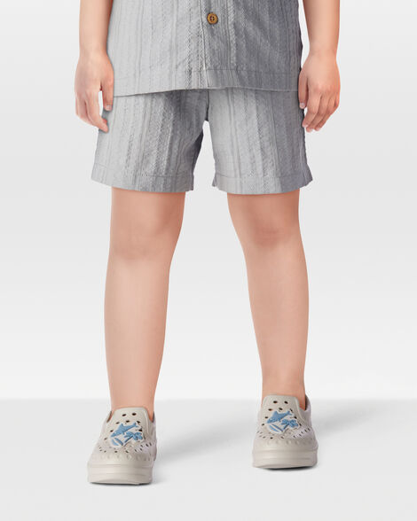 Product image 2 of Toddler Seersucker Drawstring Shorts - Grey