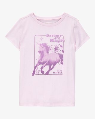 Product image 1 of Kid Dreams Are Magic Short-Sleeve Graphic Tee - Pink